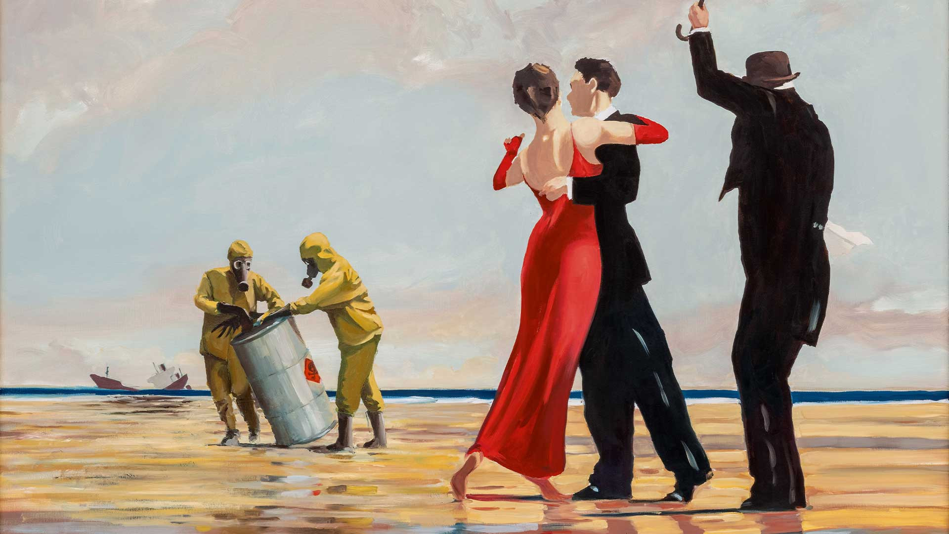 La plage toxique de Banksy : un célèbre tableau détourné du Street Artiste bientôt aux enchères